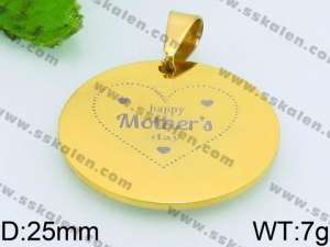 Stainless Steel Gold-plating Pendant - KP53900-Z