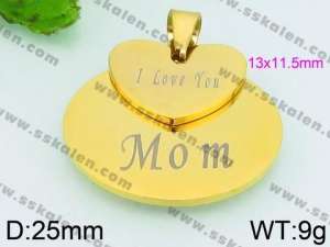Stainless Steel Gold-plating Pendant - KP53904-Z