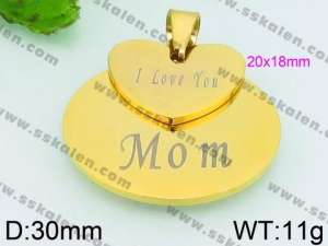 Stainless Steel Gold-plating Pendant - KP53905-Z
