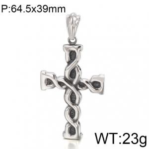 Stainless Steel Cross Pendant - KP53953-BD