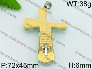 Stainless Steel Cross Pendant - KP54261-JE