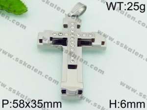 Stainless Steel Cross Pendant - KP54280-JE