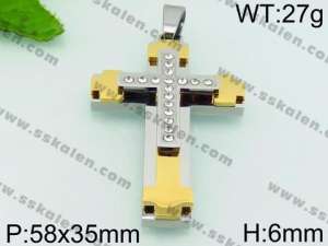 Stainless Steel Cross Pendant - KP54281-JE