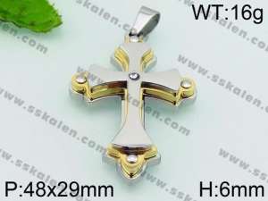 Stainless Steel Cross Pendant - KP54287-JE