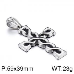 Stainless Steel Cross Pendant - KP54477-BD