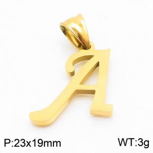 Stainless steel letter Gold-plating Pendant A - KP54479-CD