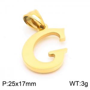 Stainless steel letter Gold-plating Pendant G - KP54485-CD