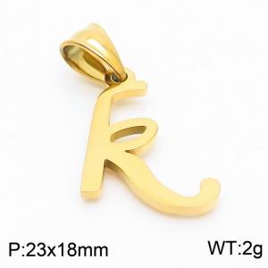 Stainless steel letter Gold-plating Pendant K - KP54489-CD