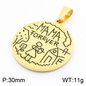 Stainless Steel Gold-plating Pendant - KP54549-K