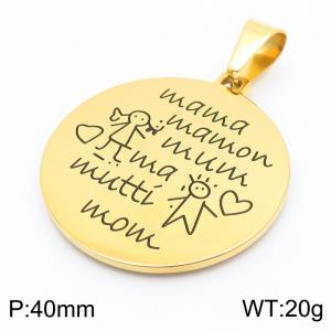 Stainless Steel Gold-plating Pendant - KP54560-K