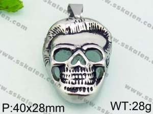 Stainless Skull Pendants - KP54995-JE