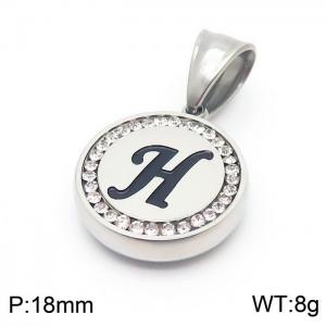 Stainless Steel Stone & Crystal Pendant - KP55021-K