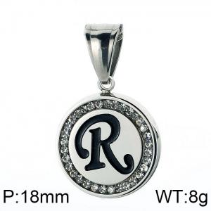 Stainless Steel Stone & Crystal Pendant - KP55031-K