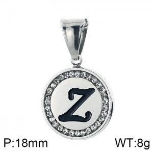 Stainless Steel Stone & Crystal Pendant - KP55039-K