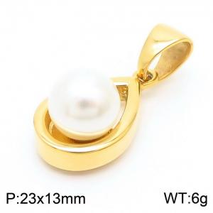 Stainless Steel Gold-plating Pendant - KP55281-K