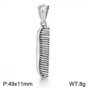 Fashion hip-hop style comb men's stainless steel pendant - KP55372-BD