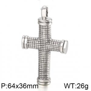 Stainless Steel Cross Pendant - KP55380-BD