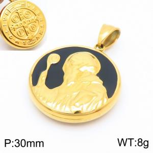 Stainless Steel Gold-plating Pendant - KP56048-K