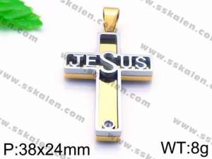 Stainless Steel Cross Pendant - KP56170-JE