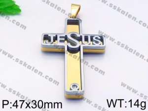 Stainless Steel Cross Pendant - KP56179-JE