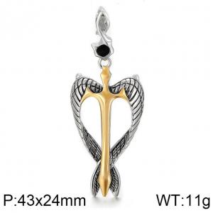 Stainless Steel Gold-plating Pendant - KP56204-BD