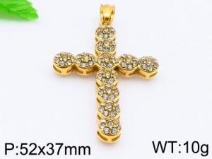 Stainless Steel Cross Pendant - KP56213-TOM