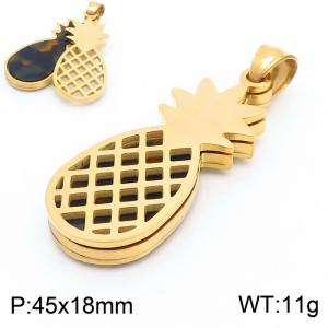 Stainless Steel Gold-plating Pendant - KP56409-K