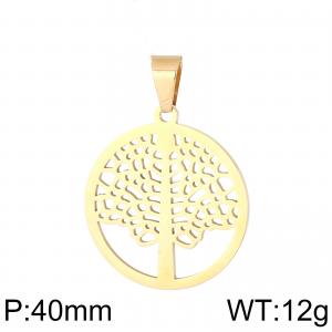 Stainless Steel Gold-plating Pendant - KP56668-K