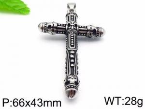 SS Cross Pendants - KP56683-TOM