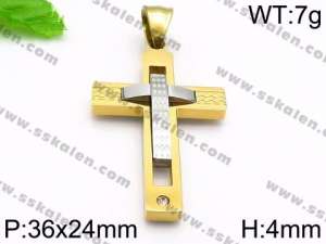 Stainless Steel Cross Pendant - KP56909-JE