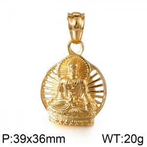 Stainless Steel Gold-plating Pendant - KP57160-BD