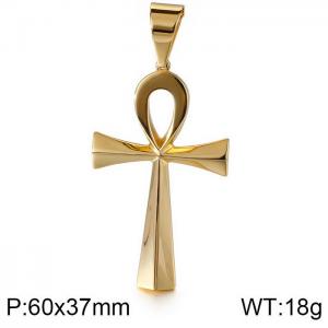 Stainless Steel Cross Pendant - KP57174-BD