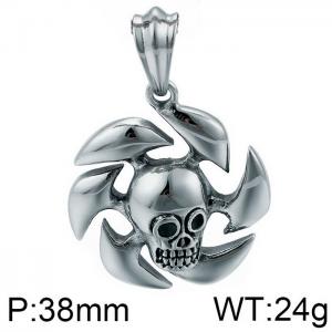 Stainless Skull Pendants - KP57822-BD