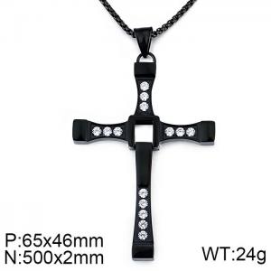 Stainless Steel Cross Pendant - KP57823-K