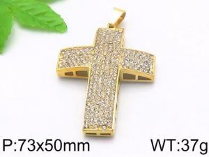 Stainless Steel Cross Pendant - KP57931-TOM
