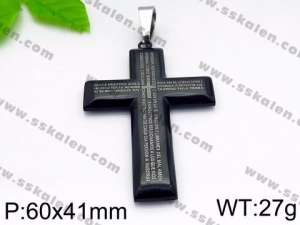 Stainless Steel Cross Pendant - KP58664-JG