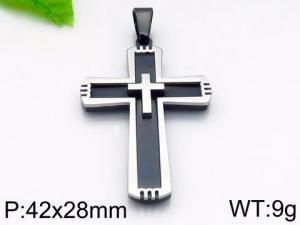 Stainless Steel Cross Pendant - KP58709-KL