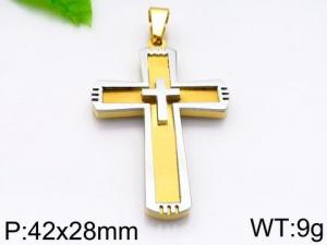 Stainless Steel Cross Pendant - KP58713-KL