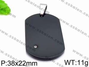 Stainless Steel Black-plating Pendant - KP58819-JE