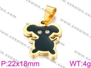 Stainless Steel Gold-plating Pendant - KP59092-KC