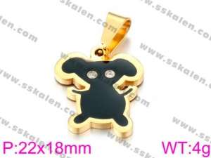 Stainless Steel Gold-plating Pendant - KP59092-KC