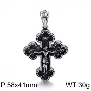 Stainless Steel Cross Pendant - KP59127-BD