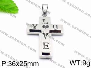 Stainless Steel Cross Pendant - KP59692-JE