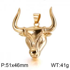 Stainless Steel Gold-plating Pendant - KP59808-K