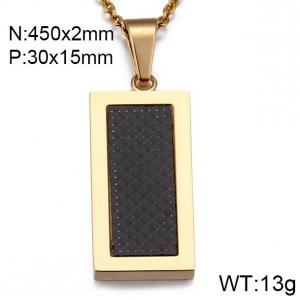 Stainless Steel Gold-plating Pendant - KP59946-JE