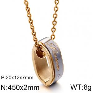 Stainless Steel Gold-plating Pendant - KP59951-JE