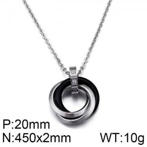 Stainless Steel Black-plating Pendant - KP59956-JE