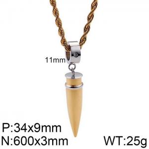Stainless Steel Gold-plating Pendant - KP59964-JE
