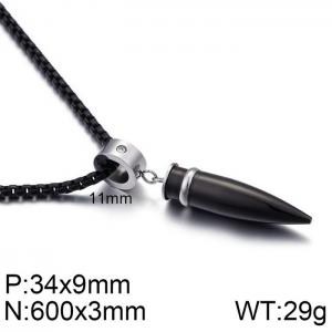 Stainless Steel Black-plating Pendant - KP59965-JE