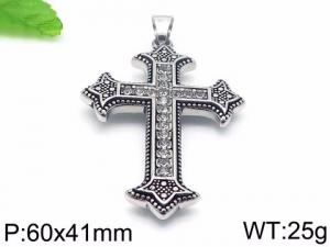 Stainless Steel Cross Pendant - KP60041-TOM